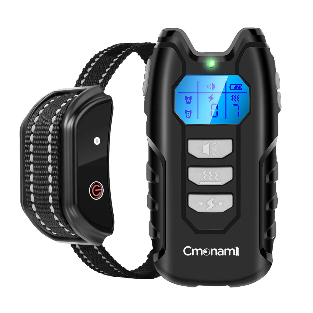 Dog Training Collar/Dog Shock Collar--1300 ft Remote Range--Rechargeable/Waterproof IP67-CDT101